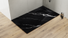 BESCO Brodzik prostokątny 120x80 Vexo Marble Black 120 VMB-120-80-P